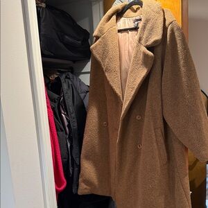 Eileen Fisher Cozy Recycled Wool Boucle Notch Collar Coat